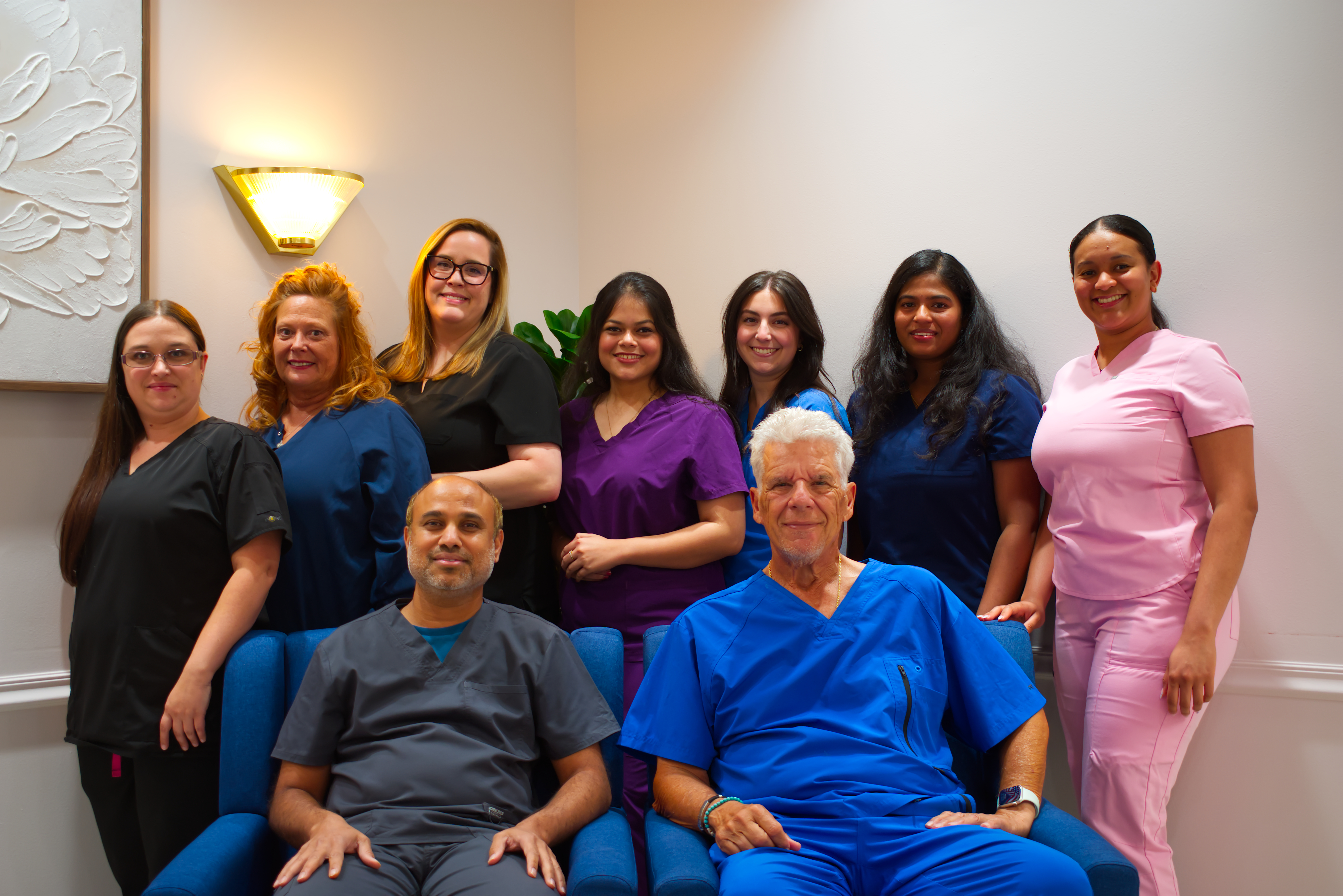 Dental professional performing a checkup at McMurray Dental Care